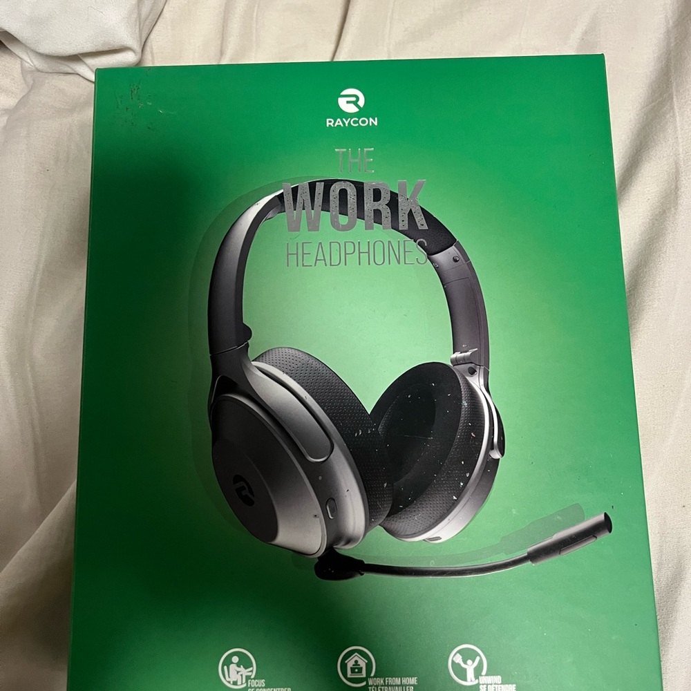 Raycon Black and Gray Work Headphones